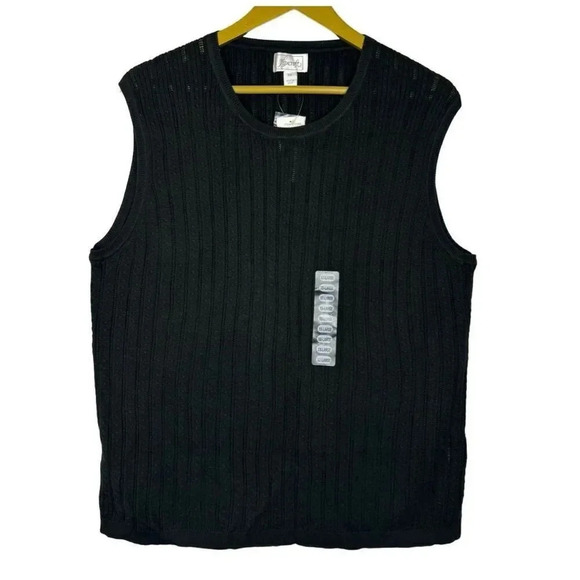 Foxcroft Women’s Size XXL Cable Knit Vest Top Green Supima Cotton Round Neck NWT - Picture 1 of 9